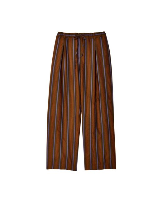 Trousers > wide trousers Wales Bonner pour homme en coloris Brown