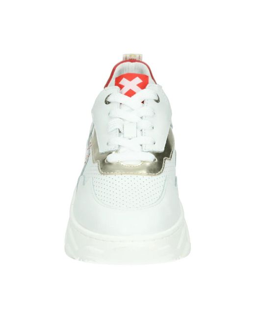 RED-RAG White Weiße Ledermädchenschuhe