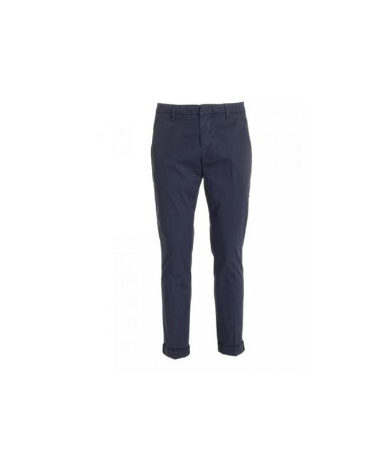 Dondup Blue Slim-Fit Trousers for men