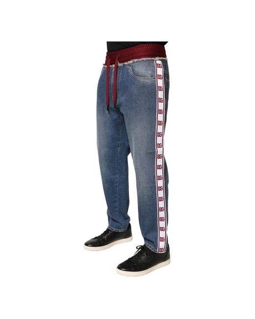 Dolce & Gabbana Blue Loose-Fit Jeans for men