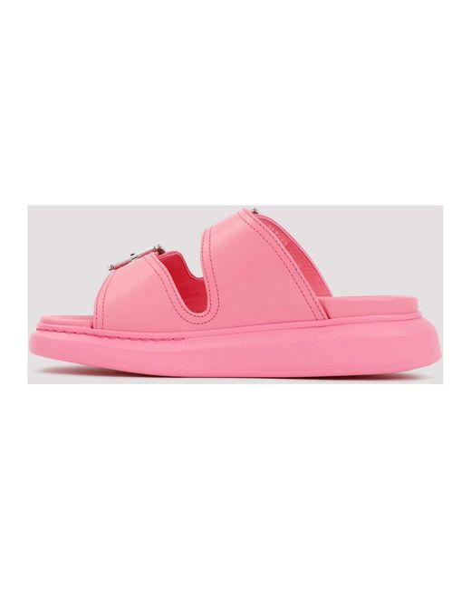 Alexander McQueen Pink Rosa silber sandalen