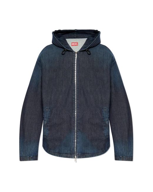 DIESEL Jassen ,Blauw ,Denim Denim Jacket D-Wynny in het Blue voor heren