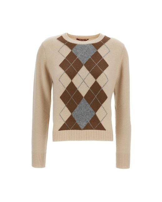 Max Mara Natural Round-Neck Knitwear