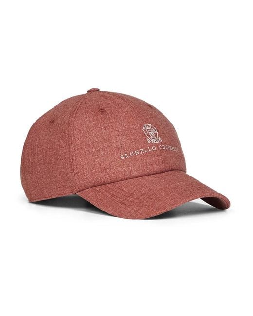Brunello Cucinelli Caps in Red für Herren
