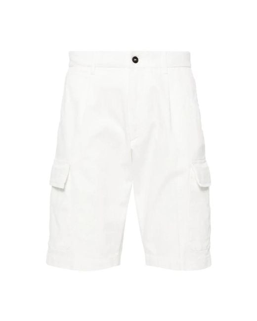 Corneliani White Casual Shorts for men