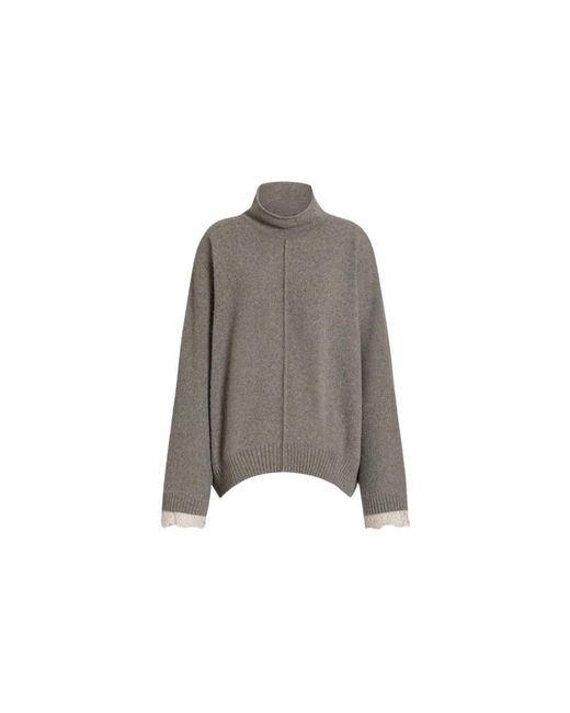 Alberta Ferretti Gray Cashmere Knitwear