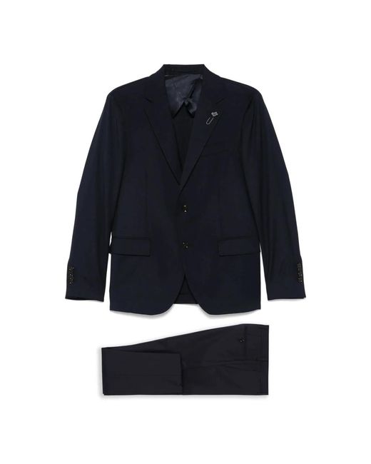 Lardini Blue Single Breasted Suits for men
