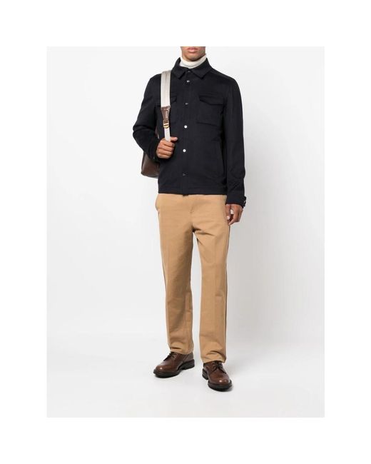 Herno Jassen ,Blauw ,Wol Wol-Cashmere Jas in het Blue voor heren