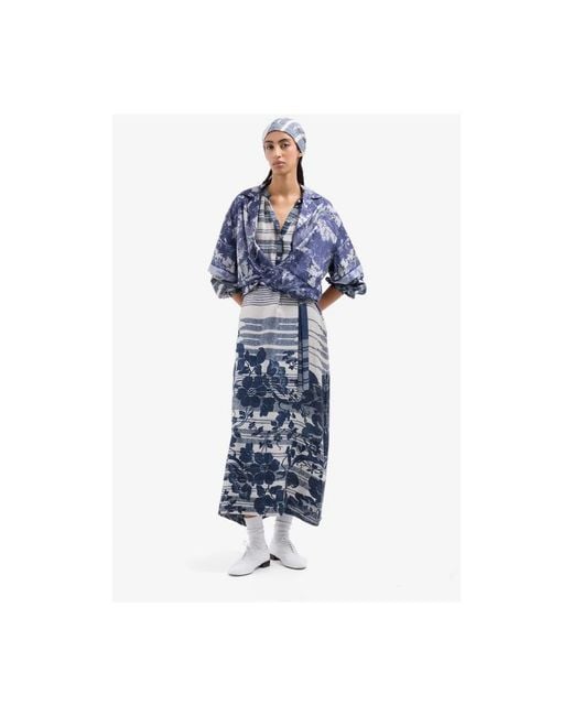 Pierre Louis Mascia Blue Midi Dresses