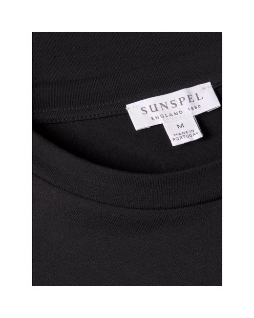 Sunspel Black T-Shirts for men