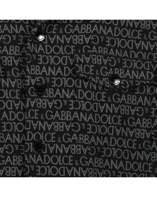 Dolce & Gabbana Monogramm hemd in Black für Herren
