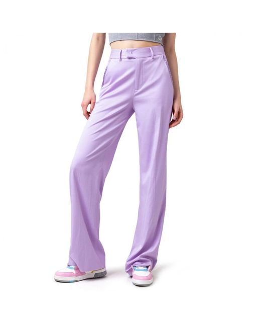 Gaelle Paris Purple Wide Trousers
