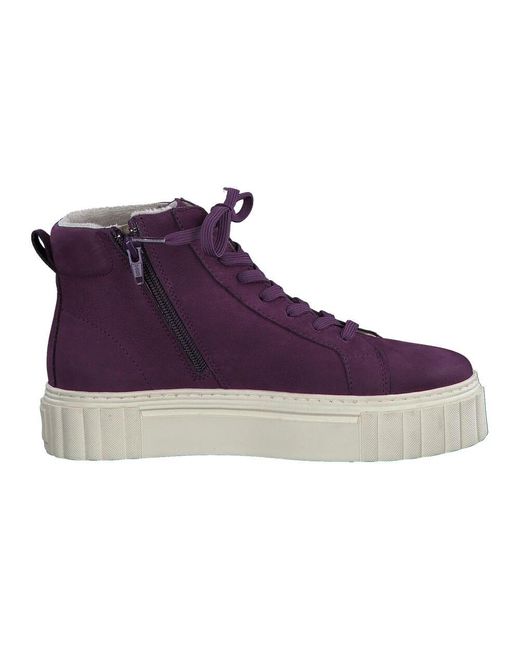 Tamaris Purple Leather Bootie