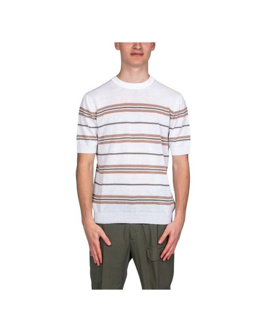 Peserico White Round-Neck Knitwear for men
