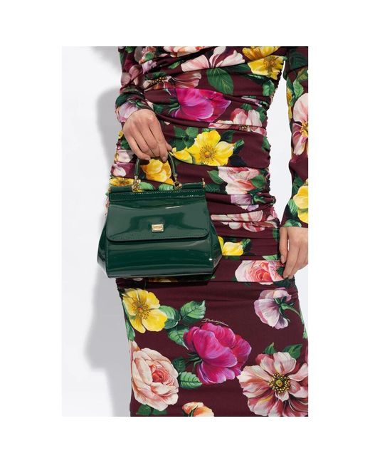 Dolce & Gabbana Green 'sicily medium' schultertasche