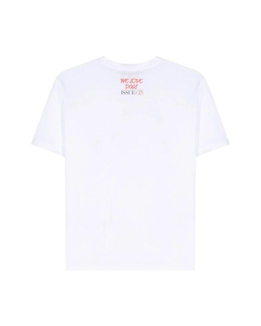 Emporio Armani White Weiße t-shirts und polos mit panel-design