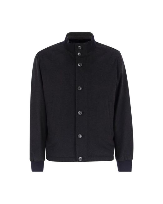 Herno Button-Up Bomber Jacket in het Blue voor heren