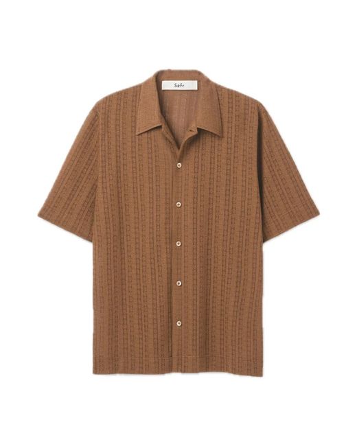 Séfr Brown Short Sleeve Shirts for men
