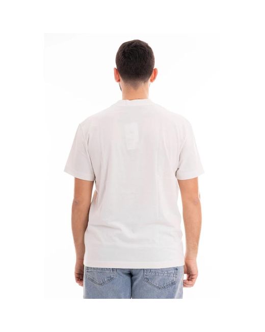 Calvin Klein Besticktes patch-t-shirt in White für Herren