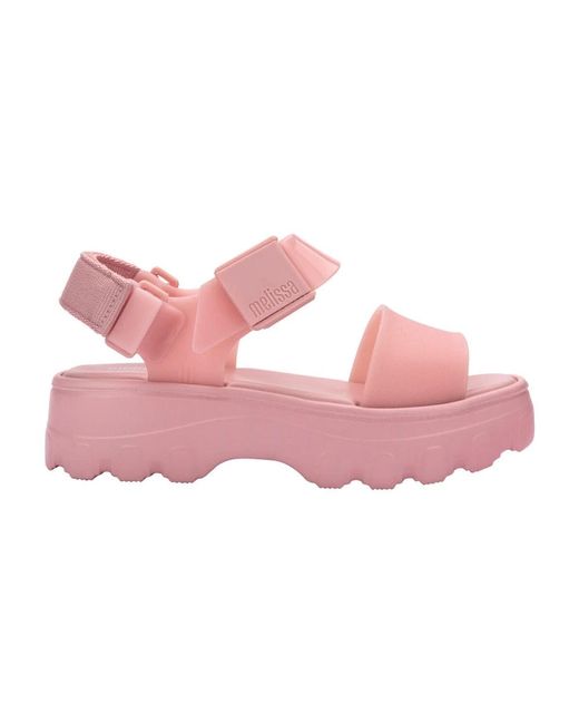 Sandalia de plataforma con textura variada Melissa de color Pink