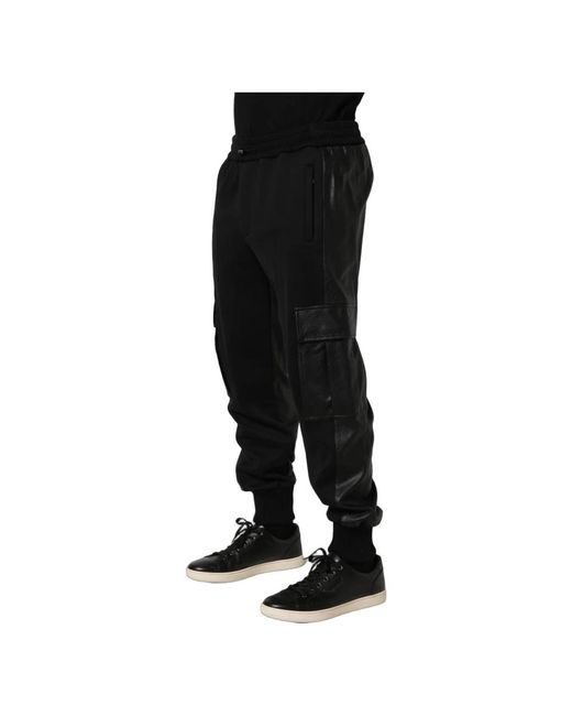 Dolce & Gabbana Black Sweatpants for men