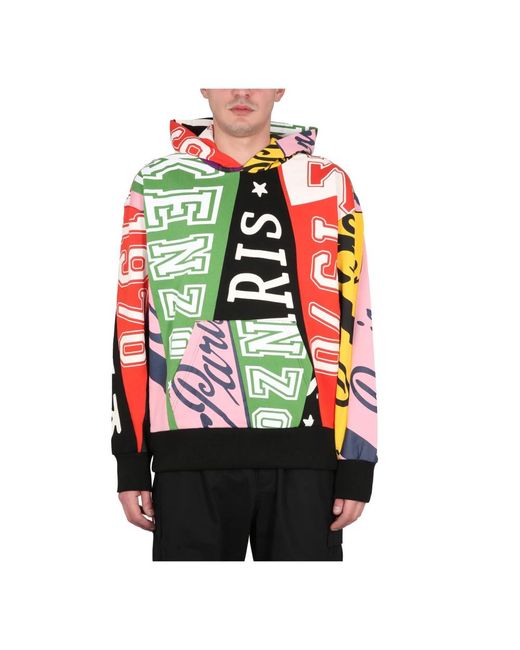 KENZO Flags Oversize Hoodie in het Red voor heren