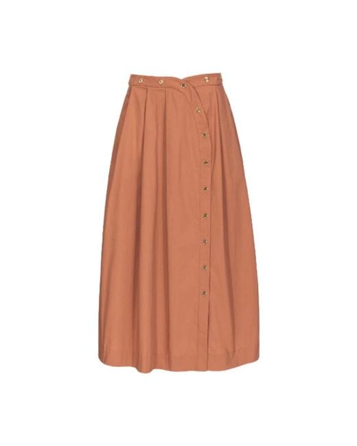 Pinko Brown Midi Skirts