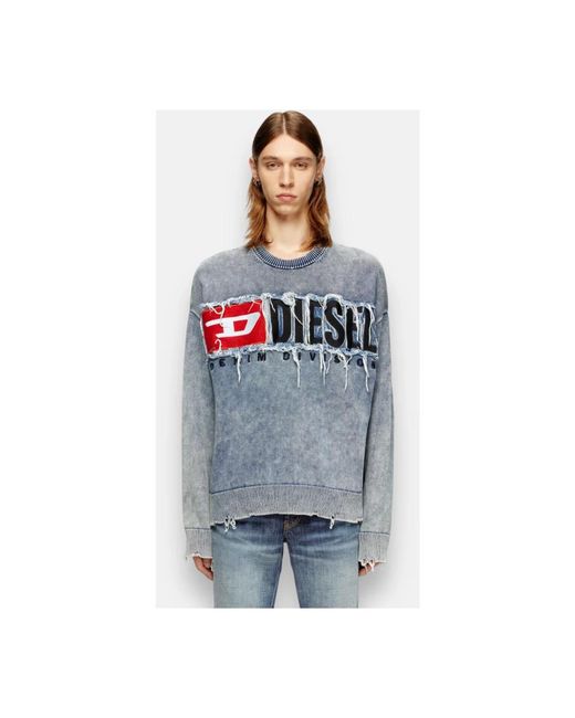 DIESEL Blue Sweatshirts for men