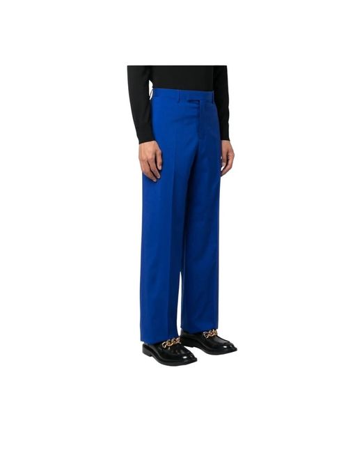Versace Blue Wide Trousers for men