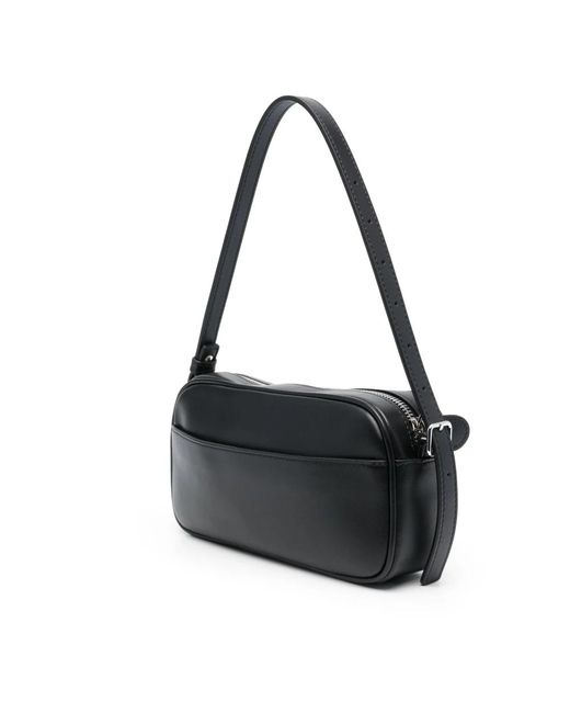 Courreges Black Schwarze ac baguette handtasche