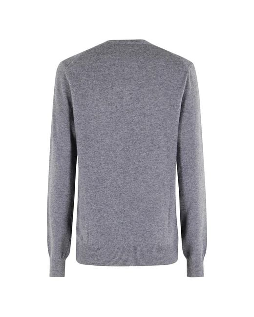 COMME DES GARÇONS PLAY Gray V-Neck Knitwear for men