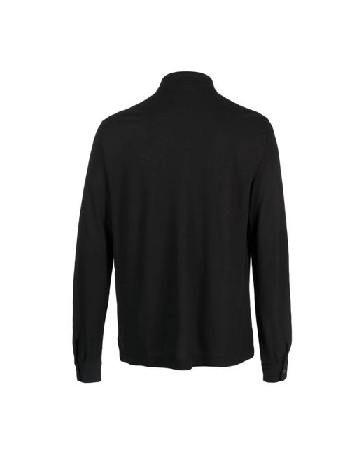 Zanone Black Polo Shirts for men