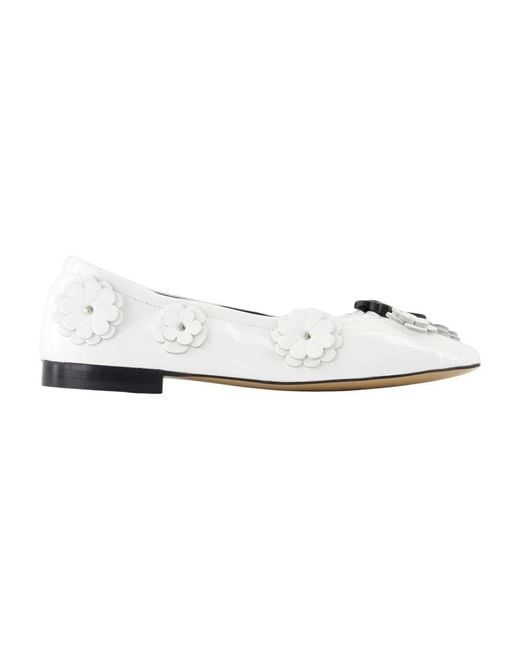 Cecilie Bahnsen Women's White Brielle Ballerinas