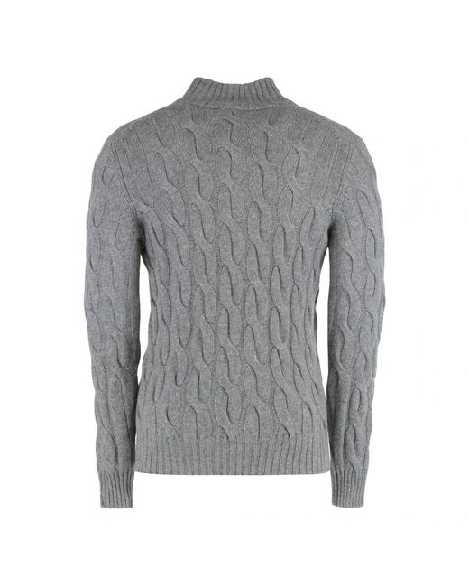 Moorer Gray Cashmere Knitwear for men
