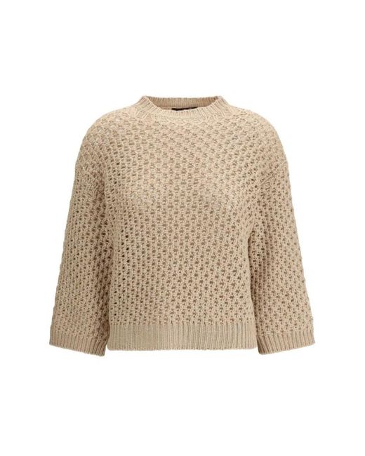 Fabiana Filippi Natural Round-Neck Knitwear