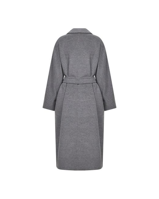 Max Mara Gray Double-Breasted Coats
