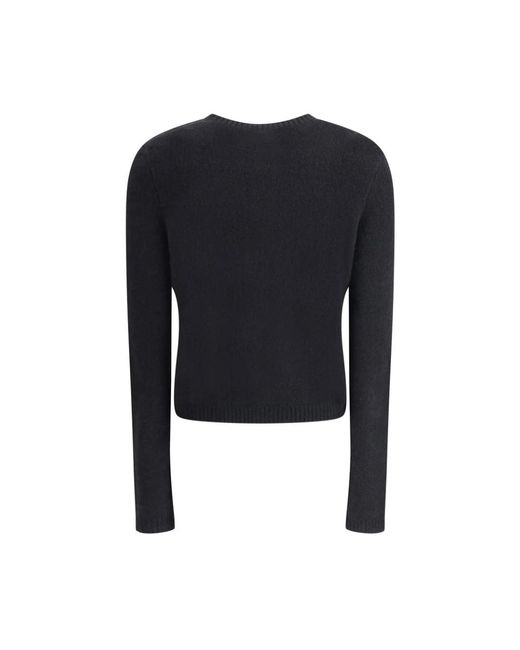 Lisa Yang Black Kaschmir Seide Rundhals Cardigan