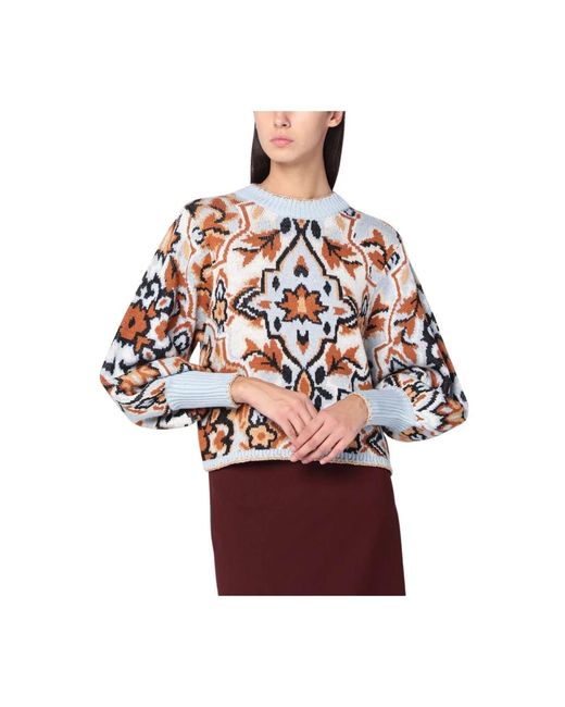 Round-Neck Knitwear Farm Rio en coloris Red