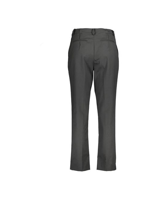 Patrizia Pepe Gray Straight Trousers