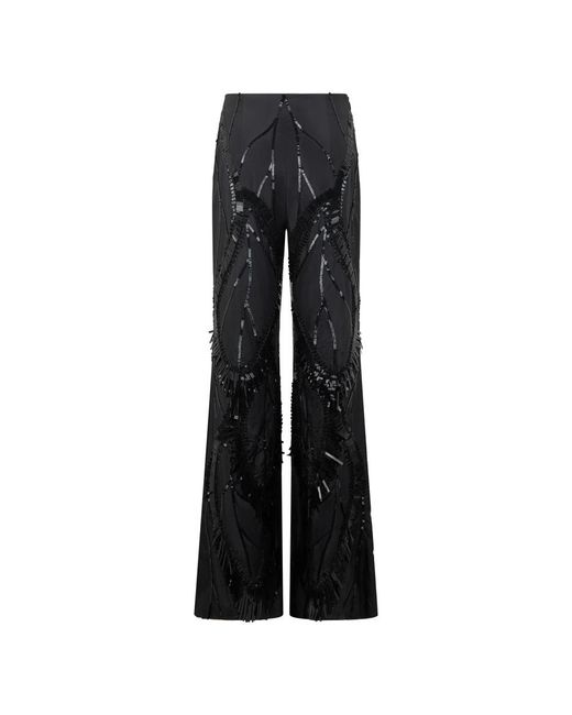 Alberta Ferretti Black Wide Trousers