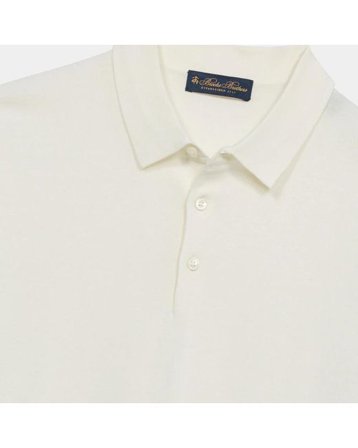 Brooks Brothers Piqué-Polo Aus Merzerisierter Baumwolle in White für Herren
