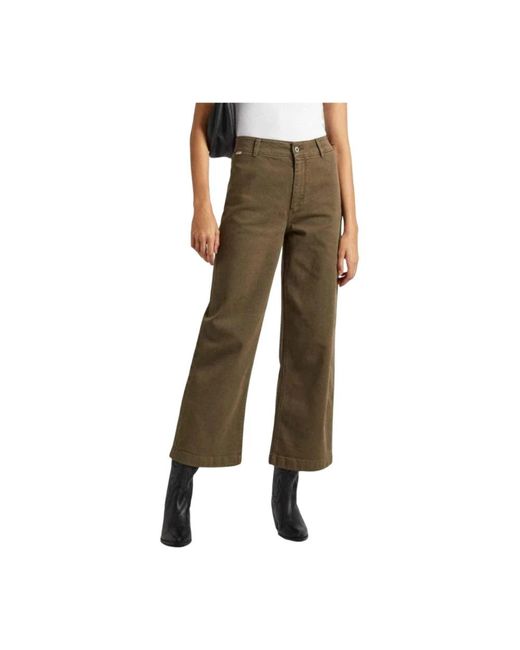 Pepe Jeans Green Cropped Trousers