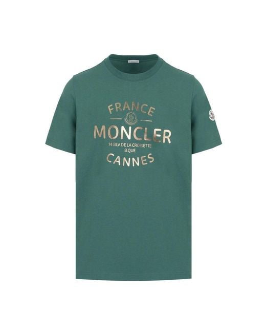 Moncler Green T-Shirts for men