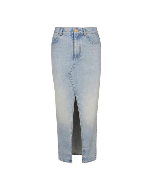 Balmain Denim Skirts in het Blue