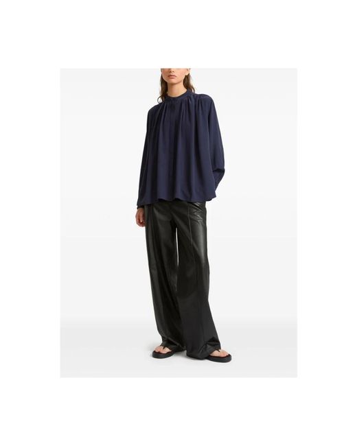 Yves Salomon Black Wide Trousers