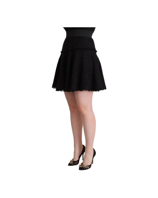 Dolce & Gabbana Black Short Skirts
