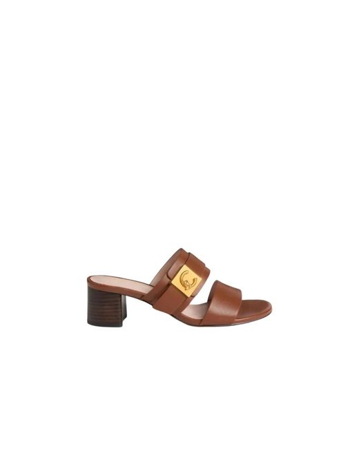 Coccinelle Brown Heeled Mules