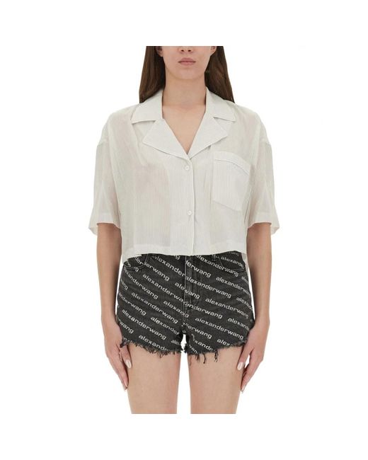 T By Alexander Wang Gray Shirts