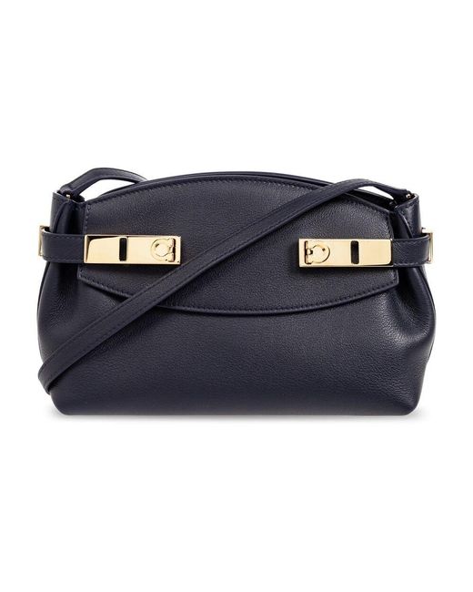 Ferragamo Blue 'hug' schultertasche