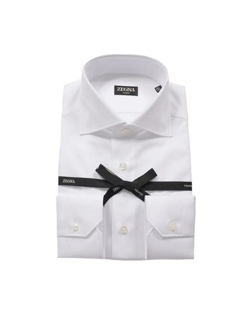 Zegna White Formal Shirts for men